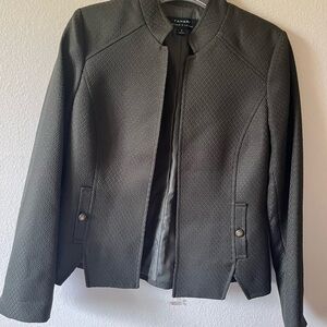 Tahari dark greenTextured Blazer